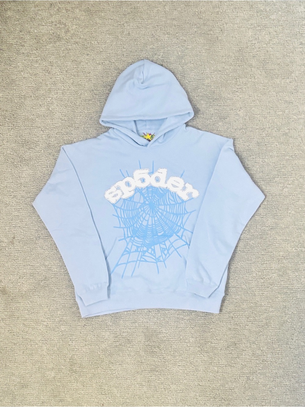 SP5DER Sky Blue Hoodie - Medium (NEW)